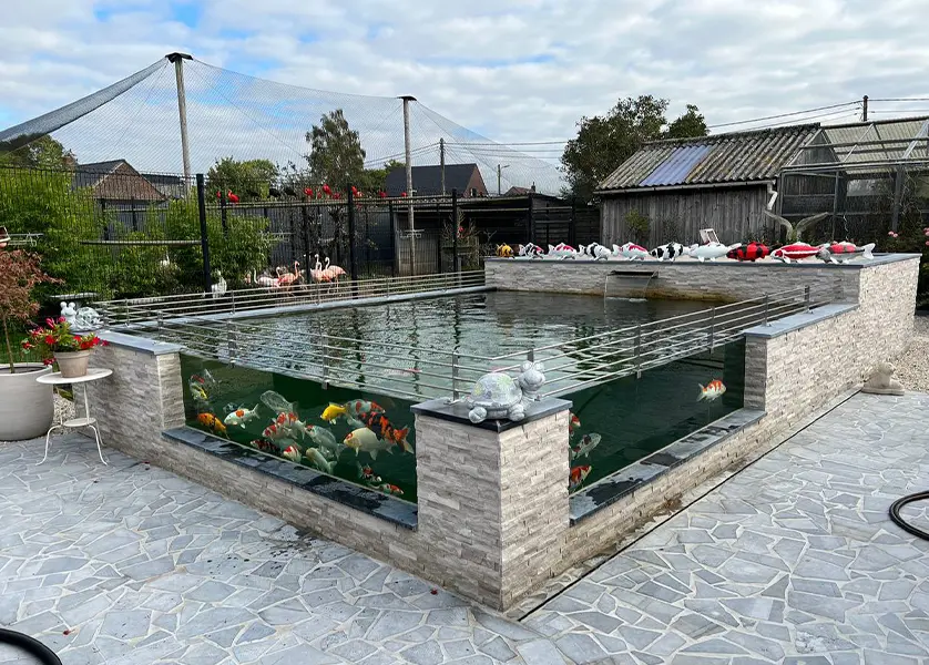 bassin avec vitres
