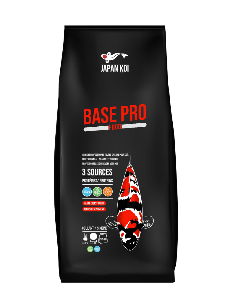 Base Pro Coulante 9,5Kg - Japan Koi Food - Aliment Professionnel Coulant toutes saisons pour koïs