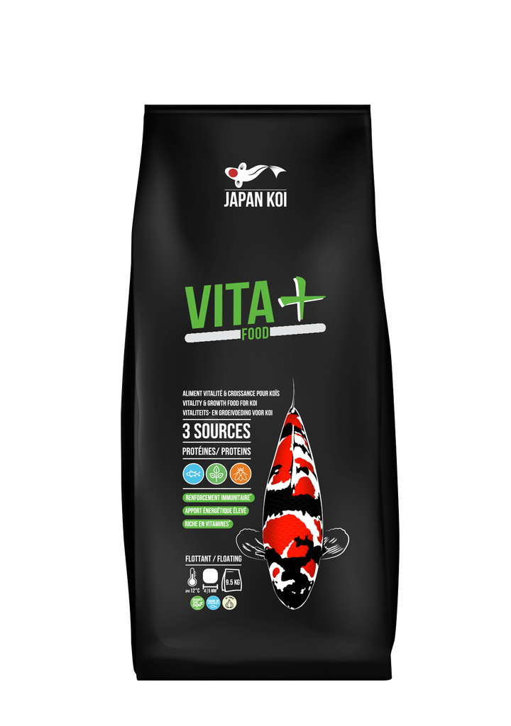 Vita+ 9,5Kg | Japan Koi Food - Aliment Vitalité et Croissance pour koïs